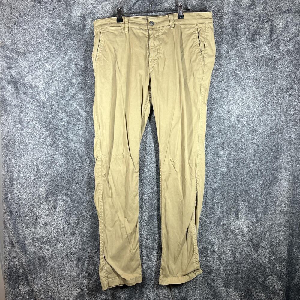 NN07 Marco 1400 Pants Mens 34x28 Beige Slim Fit Stretch Chino Casual Office